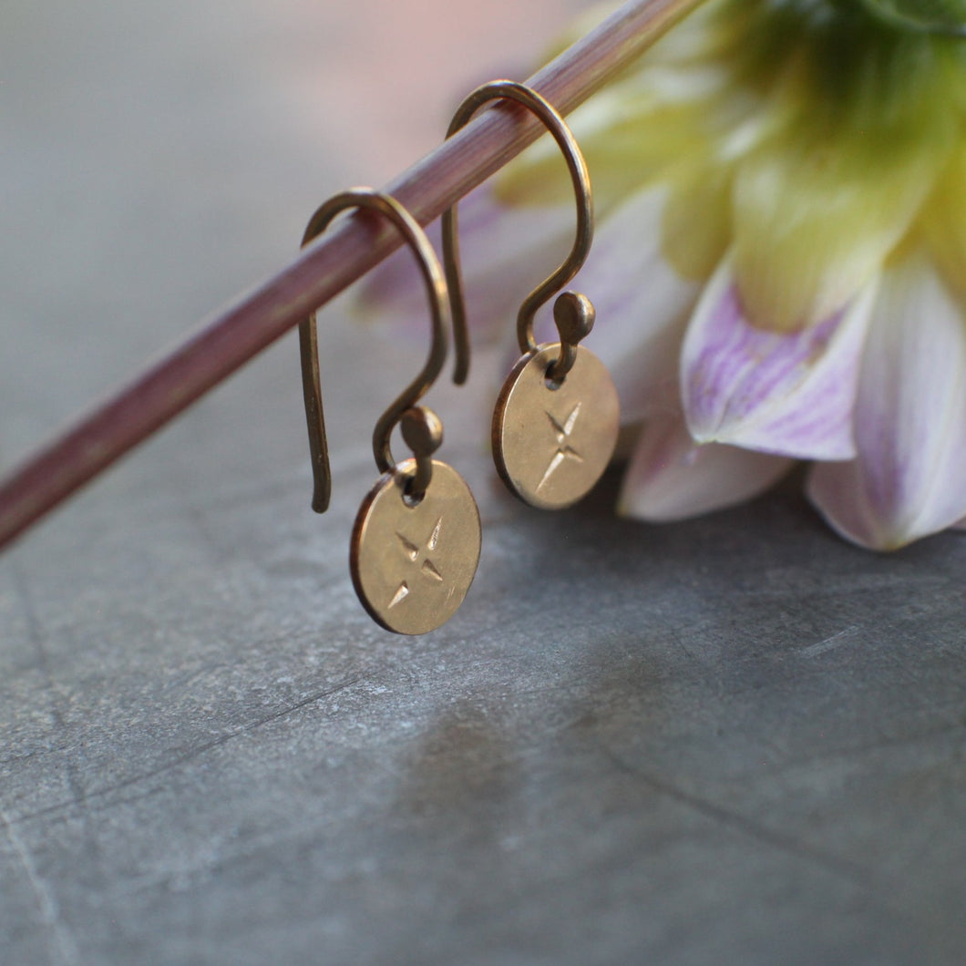 Gold Lumiere Coin Earrings