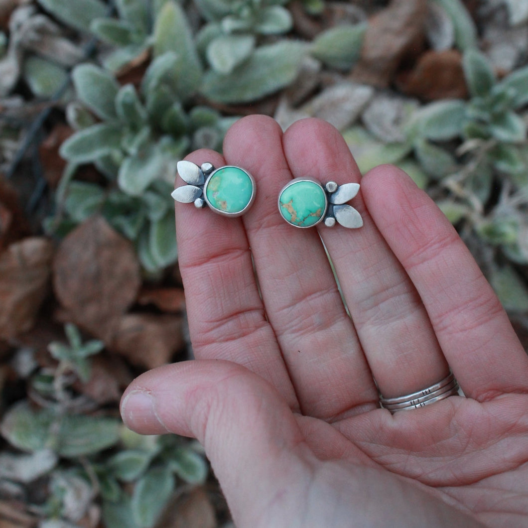 High-grade Lone Mountain Turquoise Seedling Studs