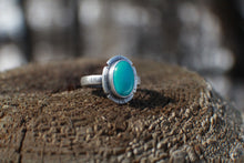 Load image into Gallery viewer, For the Love of Turquoise:  Size 7.5 Oval (small) Sonoran Turquoise - Stabilized

