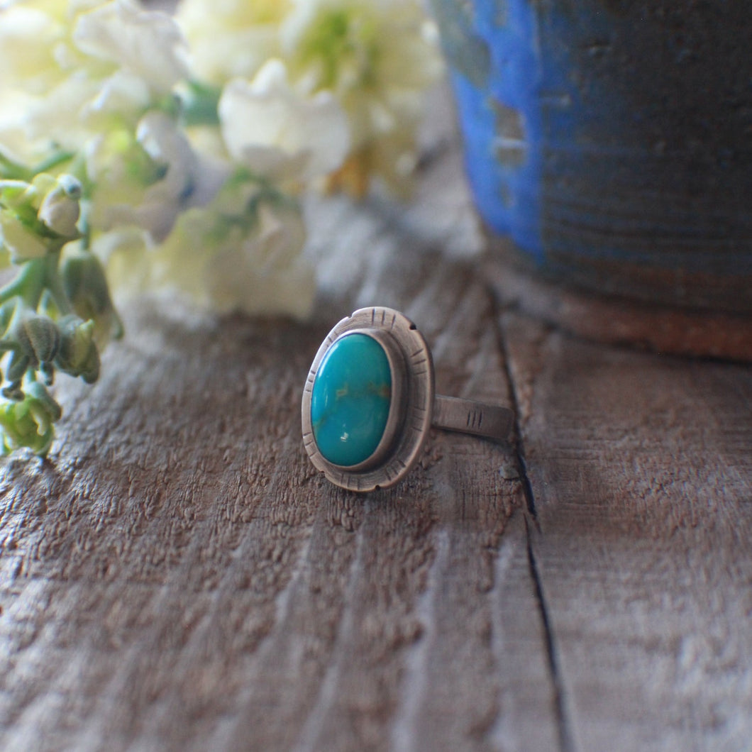 ~ A Turquoise Ring for Turquoise Lovers: Size 8 Sonoran Turquoise Oval