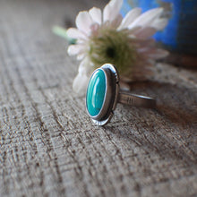 Load image into Gallery viewer, ~ A Turquoise Ring for Turquoise Lovers: Size 8 Sonoran Turquoise Tall Oval
