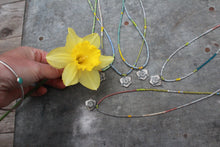 Load image into Gallery viewer, Daffodil Necklace #5: Periwinkle and Antique African Seed Bead Necklace
