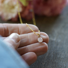 Load image into Gallery viewer, Rose Quartz Necklace in 14k Gold FIll - 6mm round on bead chain - Love and Compassion