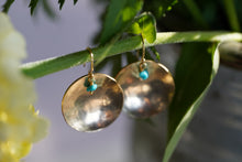 Load image into Gallery viewer, Golden Dip Earrings - 14k Gold Fill Scoops with Turquoise