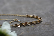 Load image into Gallery viewer, Gold Confetti Paperclip Chain Necklace - 14K Gold Fill in long OR short, for layering!