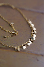 Load image into Gallery viewer, Gold Confetti Paperclip Chain Necklace - 14K Gold Fill in long OR short, for layering!