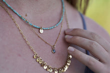Load image into Gallery viewer, Lumiere Necklace in light blue seed beads - 14k Gold Fill - extends 16-18"
