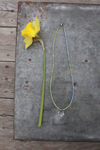 Load image into Gallery viewer, Daffodil Necklace #3: Periwinkle and Antique African Seed Bead Necklace
