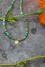 Load image into Gallery viewer, Rio Bravo: AAA Blue & Green Sonoran Turquoise Necklace with 14k Gold Fill