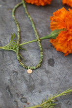 Load image into Gallery viewer, Rio Bravo: AAA Green Sonoran Gold Turquoise Necklace with 14k Gold Fill