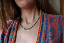 Load image into Gallery viewer, Rio Bravo: AAA Blue & Green Sonoran Turquoise Necklace with 14k Gold Fill