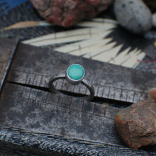 Load image into Gallery viewer, Alchemy Ring - size 9 Turquoise Round Fatty Stacker