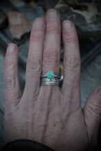 Load image into Gallery viewer, Alchemy Ring - size 8.5 Turquoise Round Fatty Stacker