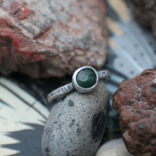Load image into Gallery viewer, Alchemy Ring - size 6 Emerald Fatty Stacker