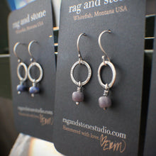 Load image into Gallery viewer, Circle and a Bead Small with African Trade beads in Purple!