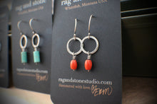 Load image into Gallery viewer, Circle and a Bead Small with African Trade beads in Red!