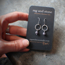 Load image into Gallery viewer, Circle and a Bead Small with African Trade beads in Purple!