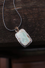 Load image into Gallery viewer, Variscite Large Rectangle Pendant on 18" rope chain