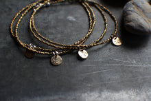 Load image into Gallery viewer, Sunshine Bracelet -Made To Order in your size! Gold Antique seed beads & 14k Gold Fill charm