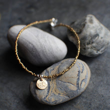 Load image into Gallery viewer, Sunshine Bracelet -Made To Order in your size! Gold Antique seed beads & 14k Gold Fill charm