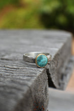 Load image into Gallery viewer, Size 6.75 Bisbee Turquoise Ring in 18k Gold & Sterling Silver