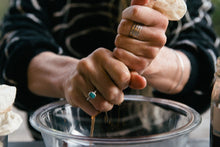 Load image into Gallery viewer, Alchemy Ring - size 6.5 Turquoise Rectangle Fatty Stacker
