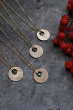 Load image into Gallery viewer, Soleil Coin Necklace in Turquoise- 14k Gold Fill & Nugget Turquoise charm