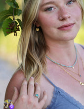 Load image into Gallery viewer, Lumiere Necklace in light blue seed beads - 14k Gold Fill - extends 16-18"