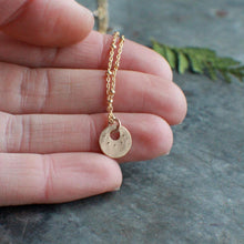 Load image into Gallery viewer, Tiny Coin GOLD Necklace in 14k Gold Fill