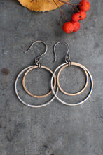 Load image into Gallery viewer, Marti Mix Hoop Earrings in 14k Gold Fill & Sterling