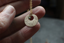 Load image into Gallery viewer, Soleil Coin Necklace in 14k Gold Fill and Turquoise