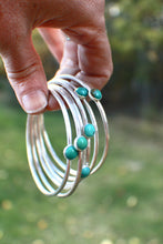 Load image into Gallery viewer, MADE-TO-ORDER Erry'day Bangle with 8mm Chinese Turquoise, in your size!