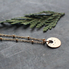 Load image into Gallery viewer, Tiny Coin GOLD Necklace in 14k Gold Fill