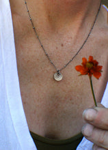 Load image into Gallery viewer, Tiny Coin Necklace in Sterling Silver
