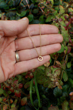 Load image into Gallery viewer, Tiny 'O' Gold Necklace in 14k Gold Fill