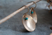 Load image into Gallery viewer, Golden Dip Earrings, 14k Gold Fill scoop earrings