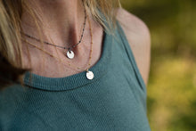 Load image into Gallery viewer, Tiny Coin Necklace in Sterling Silver