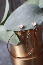 Load image into Gallery viewer, Rainbow Moonstone Fortuna Hoops in 14k Gold Fill
