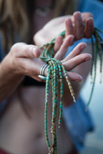 Load image into Gallery viewer, Riverbed Baby: The Salmon: A Barrel Beaded Necklace in 14k Gold Fill
