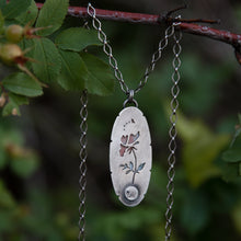 Load image into Gallery viewer, Wild Rose and the Bee:  A Pollinator Pendant Necklace with Willow Creek Jasper
