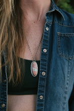 Load image into Gallery viewer, Wild Rose and the Bee:  A Pollinator Pendant Necklace with Willow Creek Jasper

