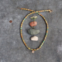 Load image into Gallery viewer, Riverbed Baby: The Snake: A Barrel Beaded Necklace in 14k Gold Fill
