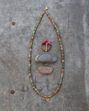 Load image into Gallery viewer, Riverbed Baby: The Yellowstone: A Barrel Beaded Necklace in 14k Gold Fill
