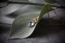 Load image into Gallery viewer, Aquamarine Necklace in 14k Gold Fill - 6mm Round Gemstone Cabochon on 18&quot; chain
