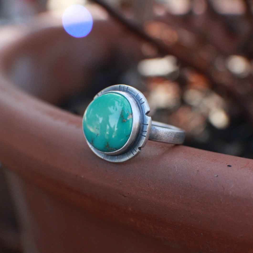 For the Love of Turquoise:  Size 8-8.25 Round Natural High-Grade Lone Mountain Turquoise