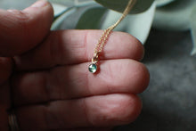 Load image into Gallery viewer, PREORDER - 4mm Rose Cut Montana Sapphire Necklace in 14k Gold Fill on Gold Cable Chain
