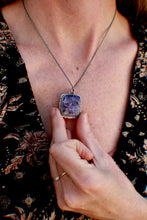 Load image into Gallery viewer, Lupine Pendant #1 in Charioite with 18&quot; rope chain

