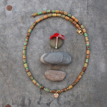 Load image into Gallery viewer, Riverbed Baby: The Blackfoot: A Barrel Beaded Necklace in 14k Gold Fill
