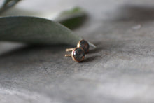 Load image into Gallery viewer, Montana Sapphire 5mm round stud earrings set in 14k Gold Fill
