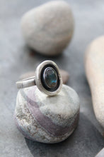 Load image into Gallery viewer, River Keeper Ring: Size 6.75-7 Mini Labradorite Shadowbox
